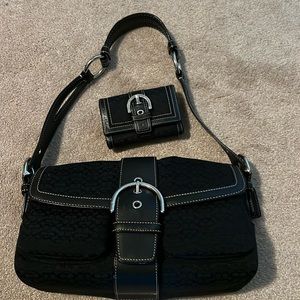 Authentic vintage coach purse and matching wallet